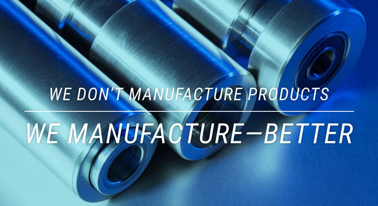 Interesting manufacturing website messaging and photography