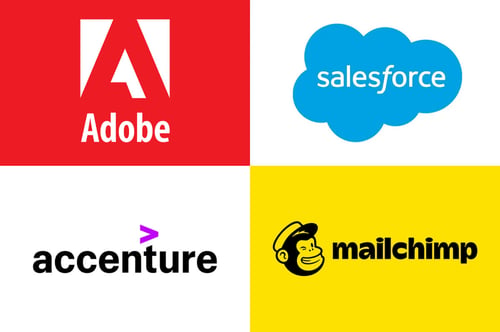 Adobe, Salesforce, Accenture, and Mailchimp logos