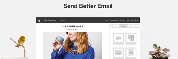 MailChimp website in 2016